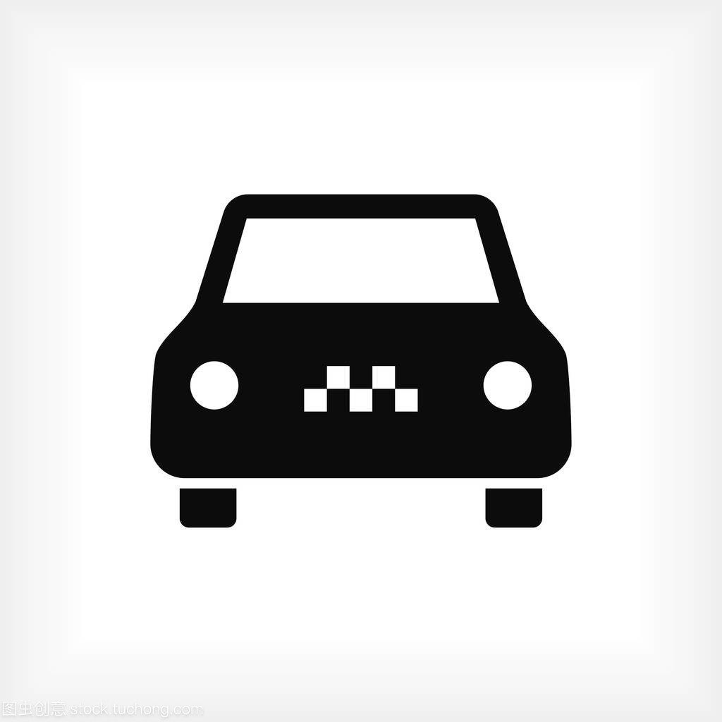 出租車圖標矢量圖形設計 簡約與辨識度的完美融合